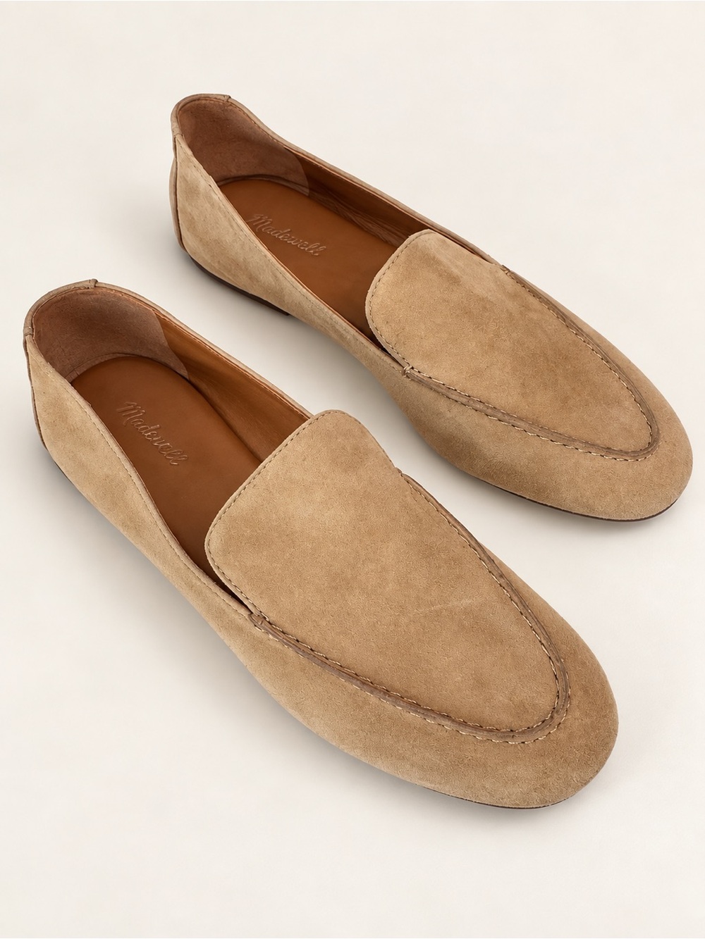 Madewell The Dolli Glove Suede Loafers Walnut Shell Size 7.5